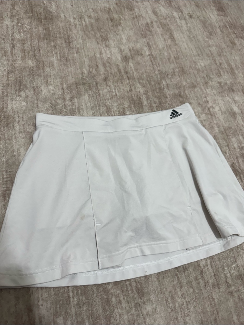 adidas White Performance Skort with Branded Waistband